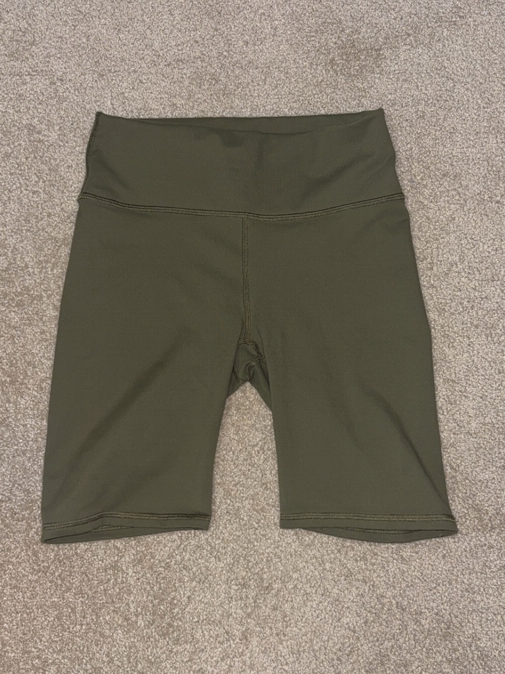 Fabletics Olive Green High-Waist Athletic Women’s Biker Shorts